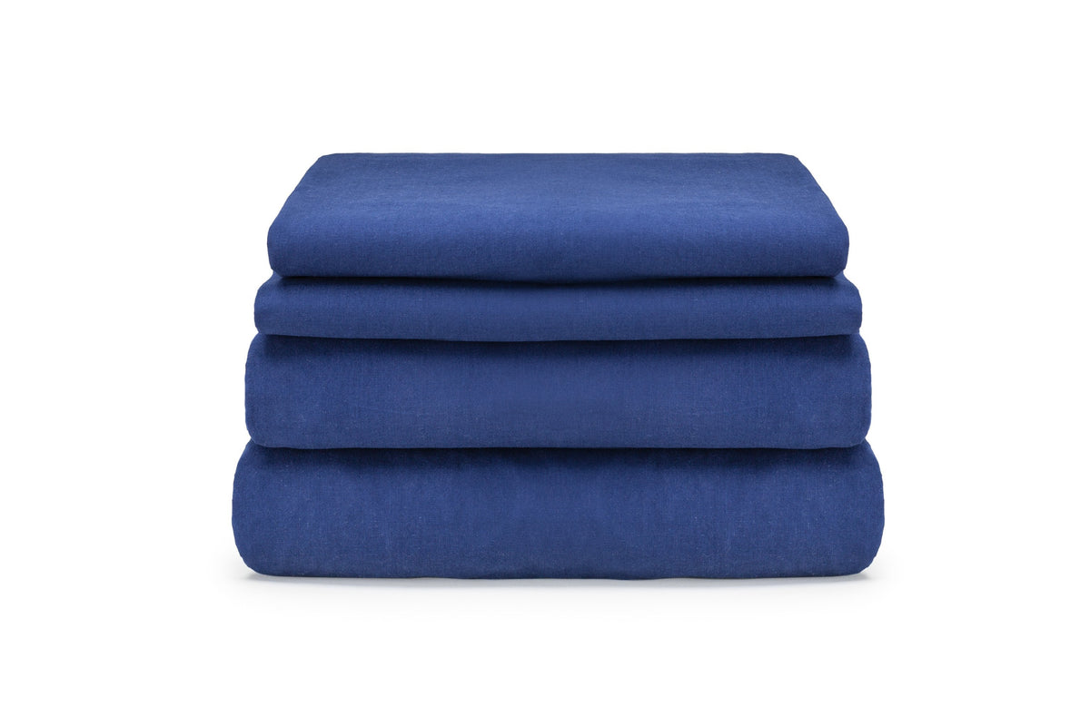 100% Cotton Solid Washed Sheet Set