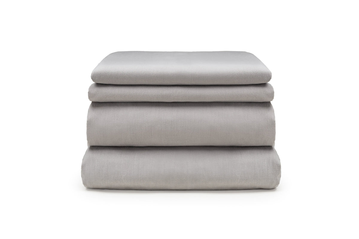 100% Cotton Solid Washed Sheet Set