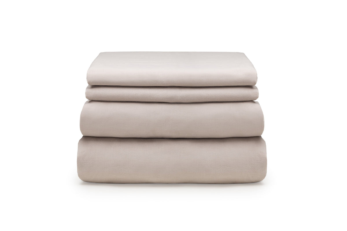 100% Cotton Solid Washed Sheet Set